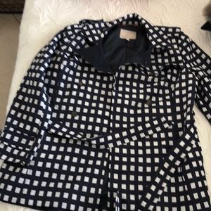 Banana Republic Navy and White Trench Coat